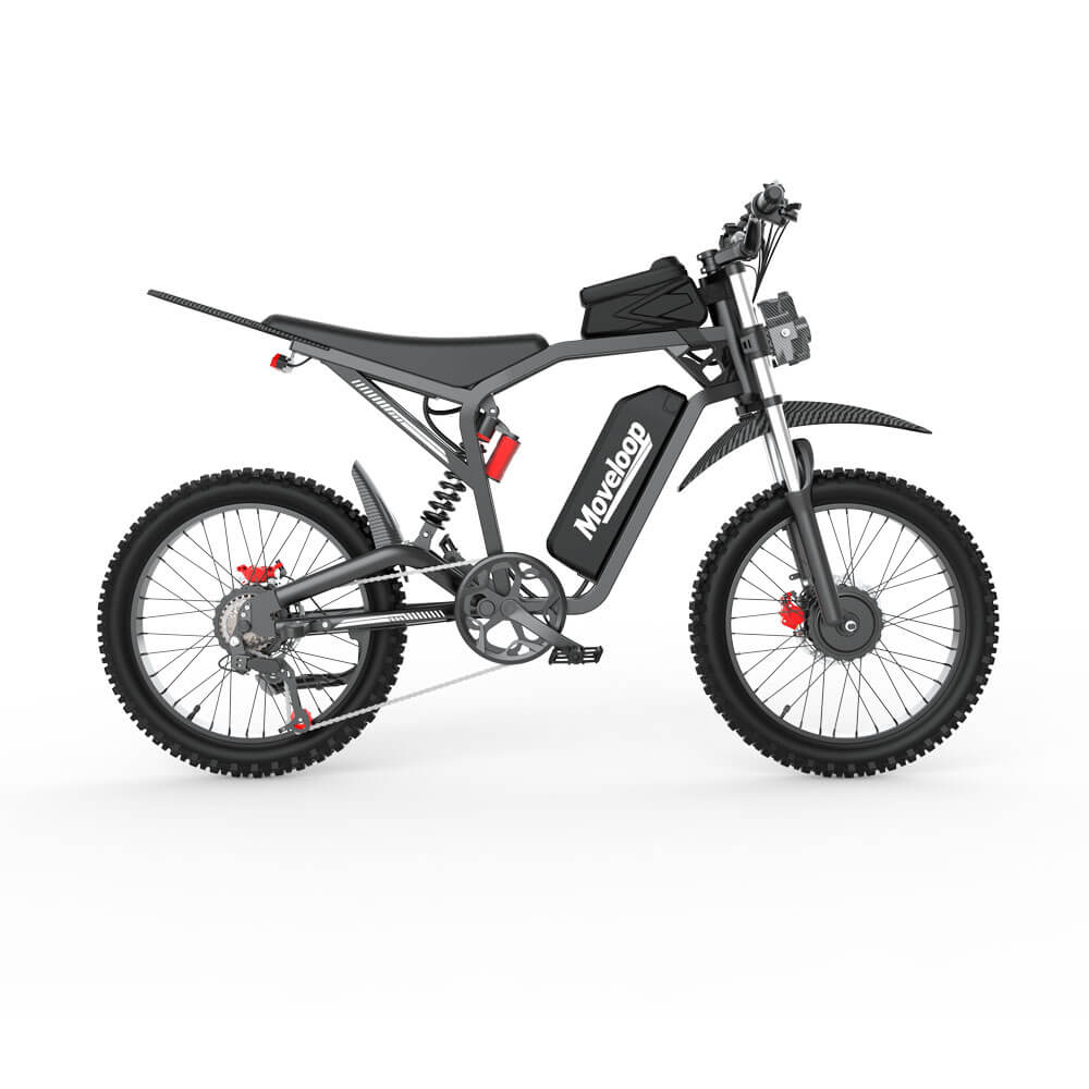 Electric bike with 'Moveloop' branding on a white background Moveloop T1 Ultra: Powerful All-Terrain Electric Bike